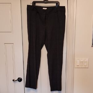 Women's Charcoal Plaid Tailored Pants